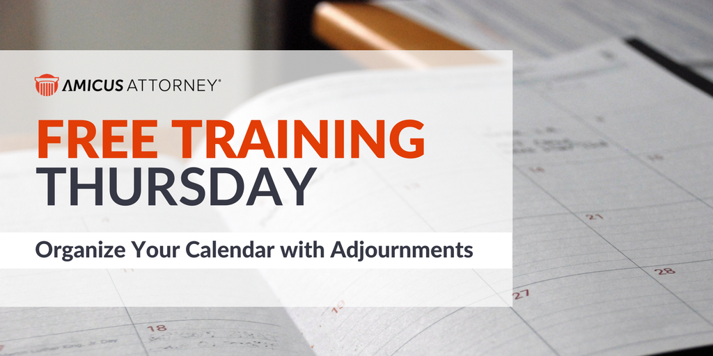 Keep Your Amicus Attorney Calendar Organized with Adjournments AbacusNext